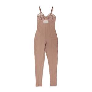   Body moldeador de mujer talla XL color caqui con ribete de encaje, sin costuras, de jersey, con control y levantamiento de glúteos - Product Image 1