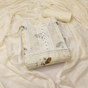 Robe imprimée en coton épais pour femmes avec de beaux détails de cou Nouveau lancement pour les vêtements indiens et pakistanais - Product Image 3