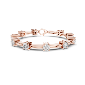 Bracelet en diamant de laboratoire 5,6 CT, diamant CVD VVS-VS-EF, or 18 carats, 14 carats, 10 carats et argent 925, options or rose, or jaune, or blanc - Product Image 3
