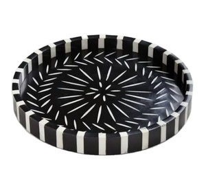 Bandeja para servir con incrustaciones de hueso de madera Natural, ecológica, personalizada, de alta calidad, hecha a mano, para restaurantes, hoteles, de la India - Product Image 6