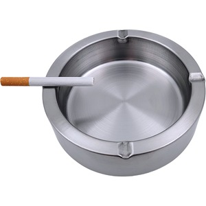 High Quality Round Stainless Steel <b>Ashtray</b> with Custom Logo for Hotels Wholesale Commercial Use from India - Product Image 6