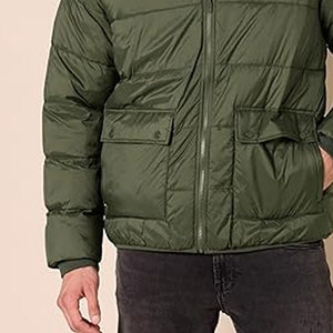 Blousons matelassés légers à capuche pour hommes, manteau chaud d'hiver avec logo sur le devant, pour les voyages en plein air, la rue et la mode décontractée - Product Image 6