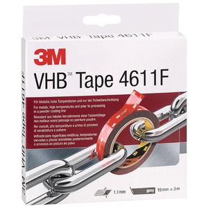 เทป VHB รุ่น 4611F สีเทาเข้ม 3M ความยาว 3 เมตร x กว้าง 19 มม. แบบม้วน - Product Image 3