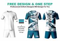 Top Trending 3D Design Servicio OEM Uniforme de fútbol sala Mejor calidad Impresión por sublimación Uniformes de fútbol transpirables de tamaño personalizado