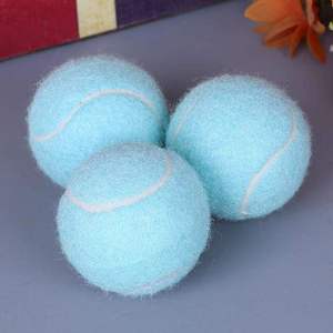 Pelota de tenis de color macarrón con logotipo personalizado Pelotas de tenis de goma natural de color pastel para entrenamiento - Product Image 5