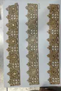 Custom Made Floral Embroidered in Gold,<b>silver</b> & Bronze Colour Ways in Ethnic Designs for Various Purposes in Different Sizes - Product Image 2