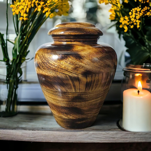 Handcrafted Mango Wood Urn Pot Design for Human And pet Pet Ashes <b>Memorial</b> <b>Keepsake</b> For Pet And Humans - Product Image 1