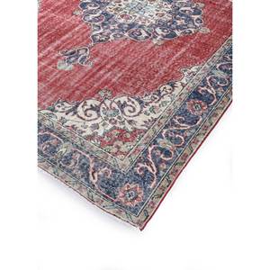 Tapis en laine noués à la main de grande taille, style vintage, motif médaillon rouge et orange, pour salon ou couloir - Pae-2256 - Product Image 2