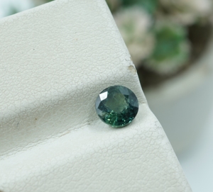 Saphir vert sarcelle taille brillant, pierre précieuse en vrac, 5x5x3 mm, 0,80 carat - Product Image 4