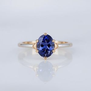 Anillo de compromiso de tanzanita de oro de 24K | Joyería fina para Mujer | Anillo de piedras preciosas de lujo Fabricante de joyería OEM personalizado Tailandia - Product Image 6