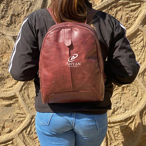 Sac à dos en cuir véritable pour femmes, fait à la main, sac à dos en cuir pour femmes, sac à dos de bureau et de voyage - Product Image 1