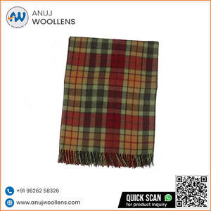 Manta de tartán de lana de otoño Buchanan de tamaño completo del fabricante indio - Product Image 6
