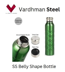 Customized Logo Diamond-Shaped 304 Grade Stainless Steel Water Bottle 1000ml Colored Water Tumbler <b>Flask</b> - Product Image 5
