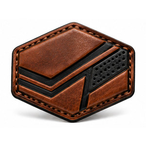 Écussons décoratifs en cuir véritable, logo personnalisé, étiquettes à coudre pour chapeaux, accessoires personnalisés et designs de mode - Product Image 1