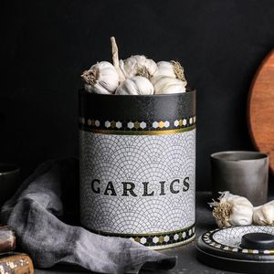 Ø 140x180mm, 2,5 LT Tapa deslizante de estaño de almacenamiento de metal Patrón de mosaico geométrico - Product Image 5