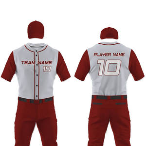 เสื้อเครื่องแบบเบสบอลปากีสถานผ้าโพลีเอสเตอร์พิมพ์ซับลิเมชันเต็มตัวสำหรับ100% โลโก้ตามสั่ง - Product Image 1