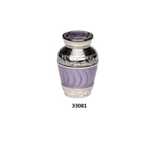 Urna para adultos de cremación de recuerdo pequeño de hoja de plata grabada de alta calidad para cenizas con bolsa de terciopelo gratis - Product Image 1