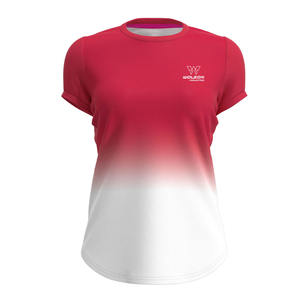 เสื้อยืดผู้หญิงลายพิมพ์ซับลิเมชันแบบถักทำจากโพลีเอสเตอร์ - Product Image 5