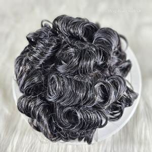 Toupet Super Mince 0.06mm PU Modèle Toutes Peaux Convient Vagues Corporelles en Eau Profonde Premium Remy Hair Cheveux Raides Européens pour Hommes Chauve - Product Image 3