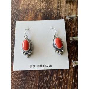Thomas Francisco Mediterranean Coral & Sterling <b>Silver</b> Squash Blossom <b>Necklace</b> <b>Set</b> - Product Image 3