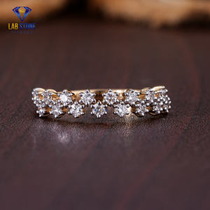 แหวนเพชรทรงกลม0.40 TDW สีเหลืองทอง18K สำหรับงานหมั้นหรืองานแต่งงาน - Product Image 1