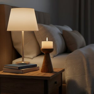 Handmade <b>Large</b> Wooden <b>Candle</b> Holder with Custom Logo | Minimal Design Polished Finish Decorative Lighting for Home - Product Image 2