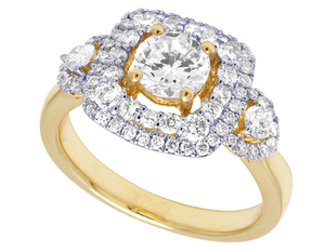 แหวนหมั้นเพชรโมอิสสีเงินแท้สำหรับสตรี S925สำหรับโอกาสพิเศษ - Product Image 2