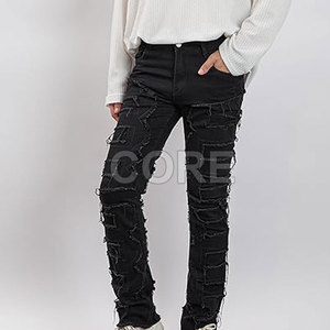 Top Trending Pantalones apilados para hombres Pantalones lavados para hombres Último estilo Venta caliente Pantalones apilados para hombres - Product Image 4