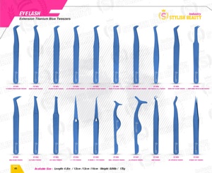 Pince à épiler d'extension de cils à pointe de fibre - Product Image 6