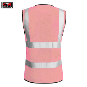 Chaleco reflectante de alta visibilidad personalizado al por mayor, chaleco de seguridad al aire libre para construcción, bolsillos, ropa reflectante sin mangas, logotipo personalizado - Product Image 3