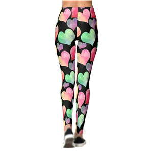 กางเกงโยคะเอวสูงระบายอากาศของผู้หญิงกางเกงเอวยางยืดพิมพ์ซับลิเมชันใหม่ผลิตตามสั่ง - Product Image 3