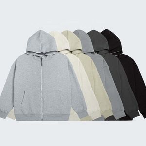 Sweat à capuche zippé en polaire de marque américaine 2025, couleur unie, faible MOQ, prix raisonnables, qualité 100%, disponible en différentes tailles et couleurs - Product Image 5