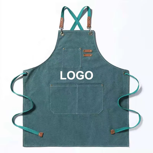 Good Quality Cotton Chef Apron Hot Sale Kitchen Cooking Apron Adjustable <b>Bib</b> Aprons for Men Women - Product Image 2