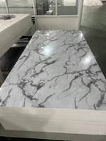 Prix d'usine Film de surface à haute brillance Panneau en PVC Design moderne 3D Décoration de la maison Feuille de marbre UV