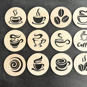 Posavasos de madera de corteza de árbol rústico, almohadillas redondas para bebidas hechas a mano para decoración de boda, comedor y posavasos de piedra, ajustes de mesa - Product Image 1