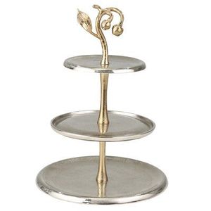 Round Shape Aluminum Food Dessert <b>Stand</b> High Quality Silver Polished Birthday Party Decor <b>3</b> <b>Tier</b> <b>Cake</b> <b>Stand</b> & Platter - Product Image 1