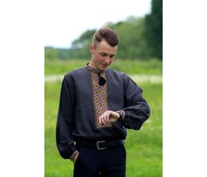 Camisa de manga larga para hombre, ropa 100% de algodón, bordada, personalizada - Product Image 1