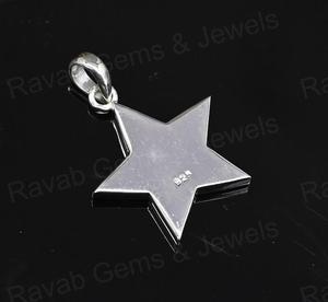 Colgante de Plata de Ley 925 Auténtica con Forma de Estrella Universal de 20 mm, Engaste de Resina, Joyería Personalizada con Logotipo, Recuerdo de Leche Materna - Product Image 5