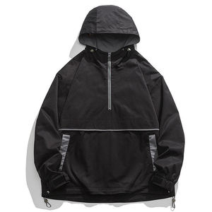 2025 Pakistán hizo prendas de vestir exteriores de moda para senderismo ropa de invierno media cremallera con capucha deportes chaqueta a prueba de viento para hombres - Product Image 3