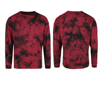 Meilleures ventes Pull 100% coton pour homme Sweat-shirt Tie Dye Tissu respirant Hiver Style teint uni