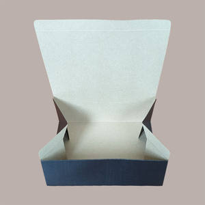 10 Uds caja de papel cerrada para llevar seda negra 250x200H80 fiambrera desechable - Product Image 1