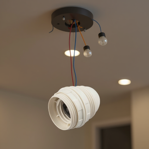 ขั้วหลอดไฟสีขาว E27 PP0477 แบบชิ้นเดียว สำหรับฐานหลอดไฟ - Product Image 3