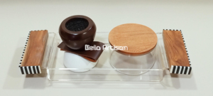 Transparent acrylique Mubkhara plateau boîte bois imprimé Bakhoor brûleur ensemble Bela Artisan diffuseur d'encens pour la maison aromathérapie Eid - Product Image 2