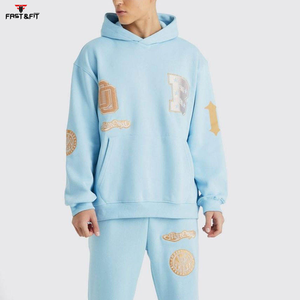 Chándales Deportivos Casuales con Capucha para Invierno, Transpirables, de Algodón, de Alta Calidad, con Contraste de Color - Product Image 3