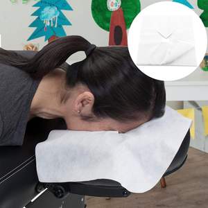 Reposacabezas desechable no tejido para almohada facial, almohadilla de masaje transpirable para salones de belleza, 100 Uds. - Product Image 4