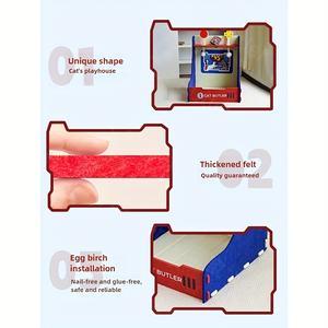 Casa para Gatos Estilo Arcade de Lana, Personalizable con Controles de Juego y Diseño VS para Gatos de Interior, Caja de Refugio Ecológica para Mascotas - Product Image 3