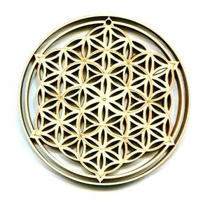 Decoración Interior de Estilo Rústico, Adorno Artesanal de Madera para Colgar en la Pared, Arte en Madera Tallada Cuadrada - Product Image 4