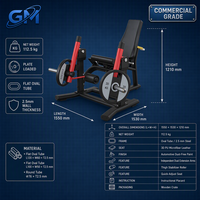 Appareil Commercial de Musculation des Trapèzes Assis-Debout, Chargeur de Plaques, Tube Plat Ovale en Acier de 2,5 mm, Peinture Automobile, Double Pivot, Équipement de Gym