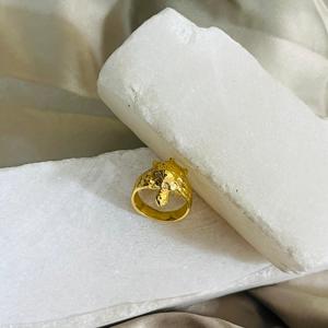 Anillo de tortuga de Latón chapado en oro para mujer, anillo de Animal ajustable, declaración hecha a mano, joyería de océano inspirada en la naturaleza, venta al por mayor - Product Image 2