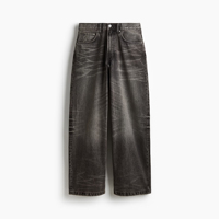 Jean baggy léger sur mesure pour homme, taille mi-haute, en denim oversize, style streetwear, mode hip-hop, décontracté, 100 % coton